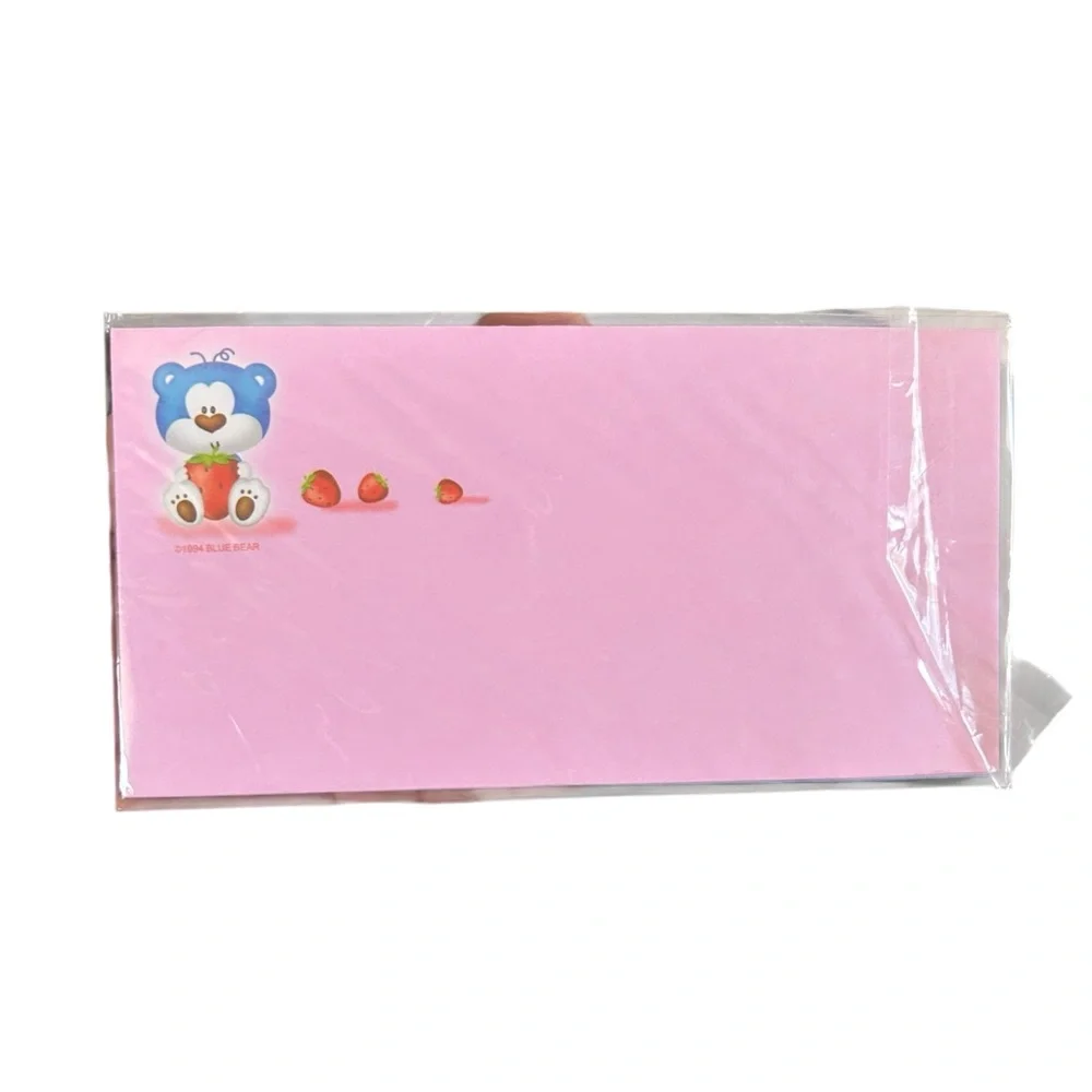 Vintage Y2K Morning Glory Blue Bear Envelopes Korean Stationary Kawaii Ephemera